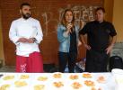 La Directora General de Pesca y Alimentacin, Marta Ana Lpez Lpez,acompaada por los dos chefs protagonistas del Show Cooking.